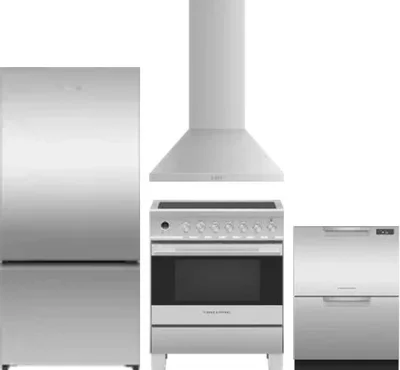 4 Piece Package Includes Refrigerator, Range, Hood And Dishwasher